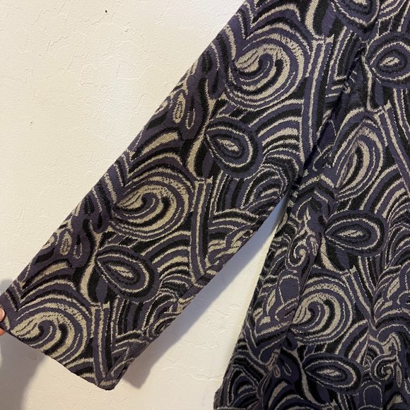 Habitat Clothes to Live In Cotton Blend Paisley Jacquard Swing Jacket, Sz M - Picture 3 of 9